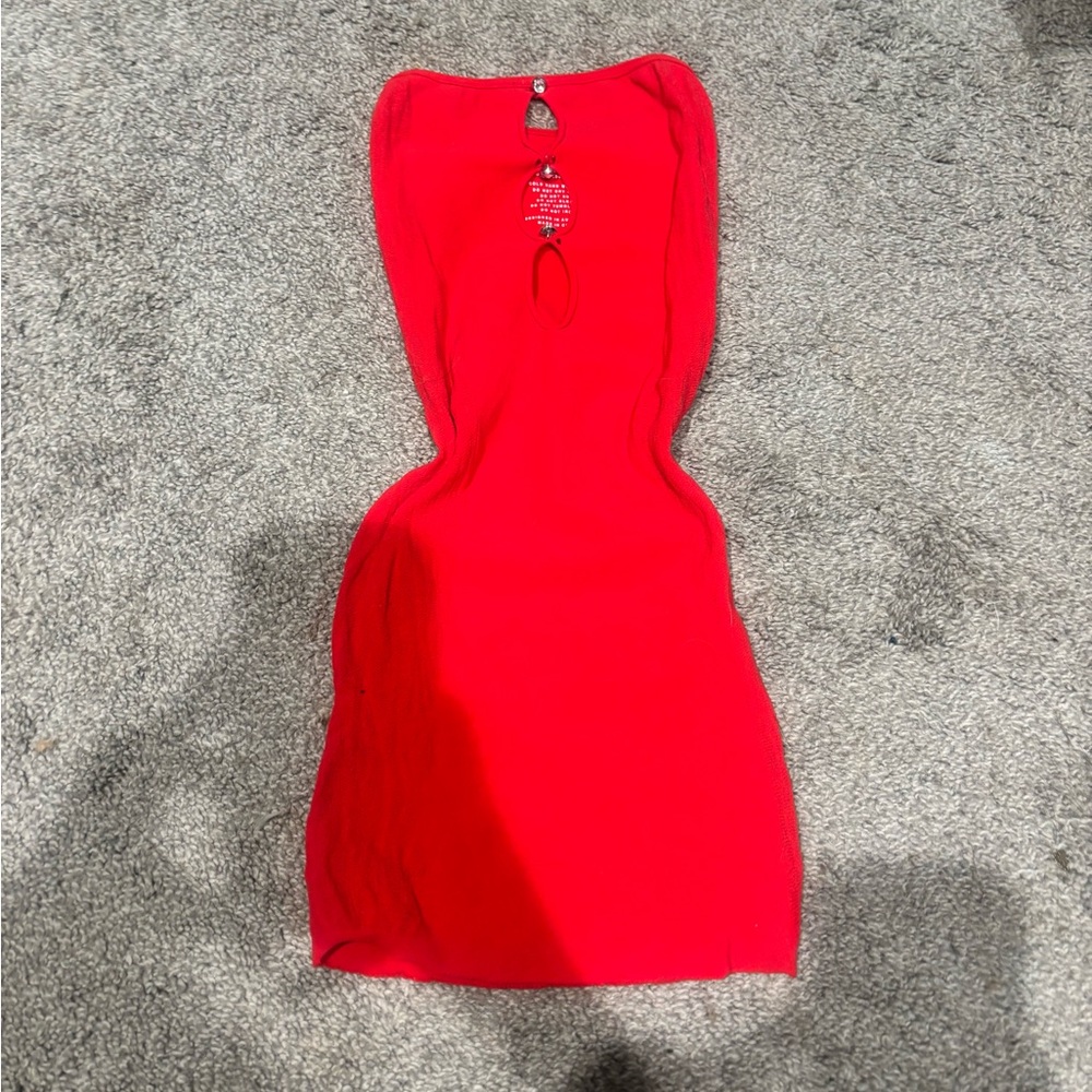 Red Sleeveless Bodycon Dress